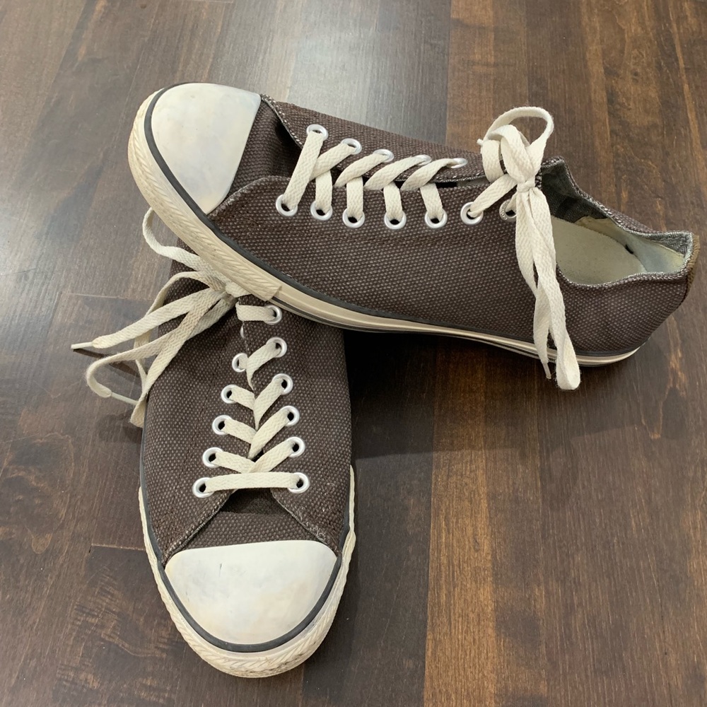 Brown converse shoes